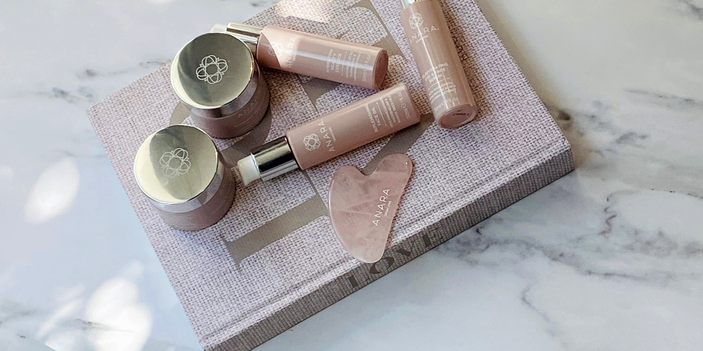 The Anara range placed on a love book