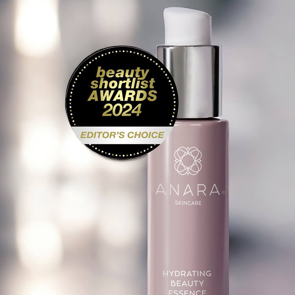 Anara Hydrating Beauty Essence with the Beauty Shortlist Awards 2024 Editor’s Choice logo