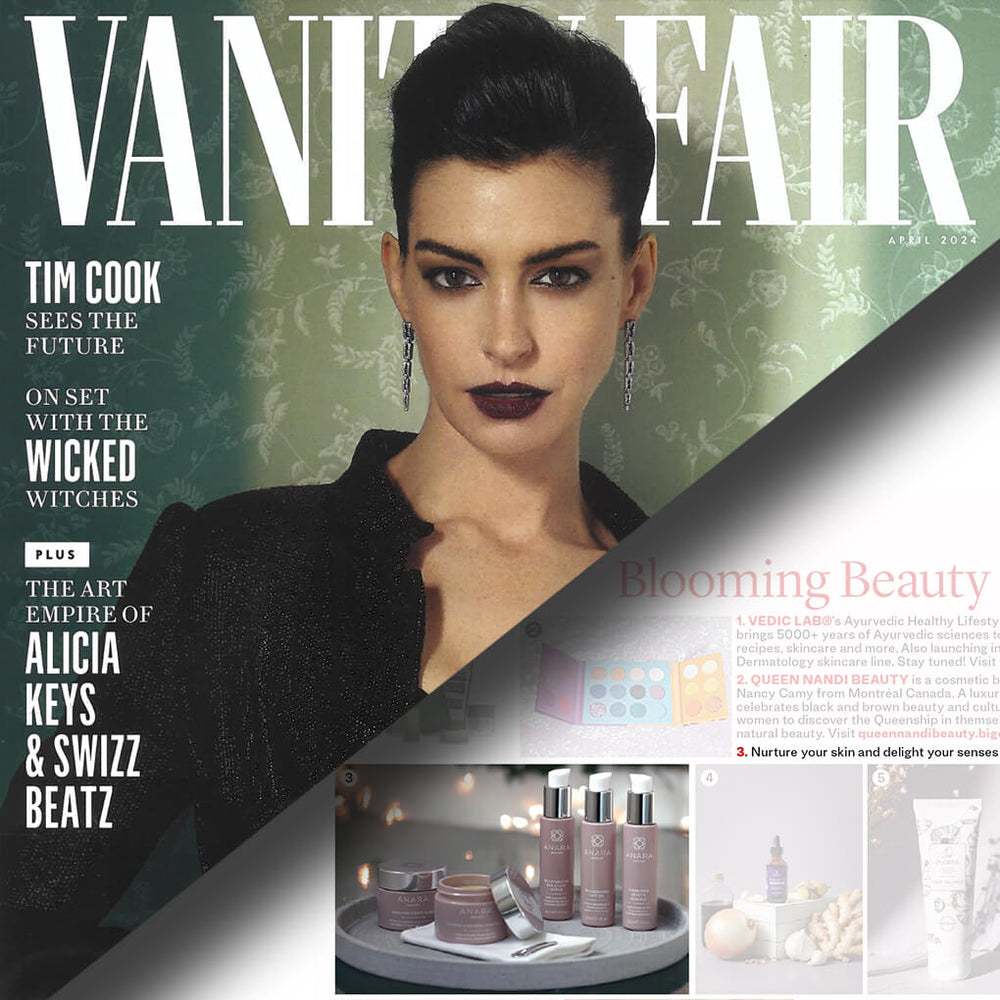 Front cover of Vanity Fair April 2024 issue featuring Anne Hathaway