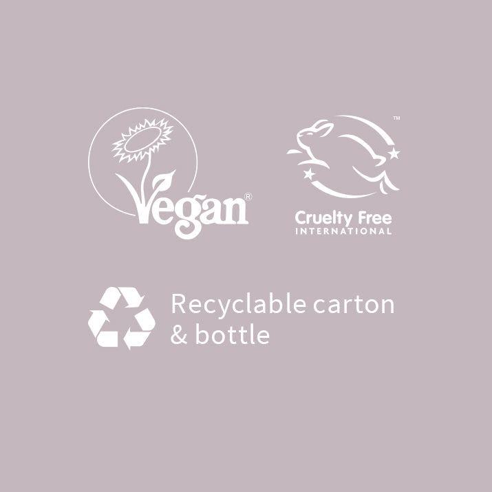 
                  
                    Vegan Society, Leaping Bunny and Recycling logos
                  
                
