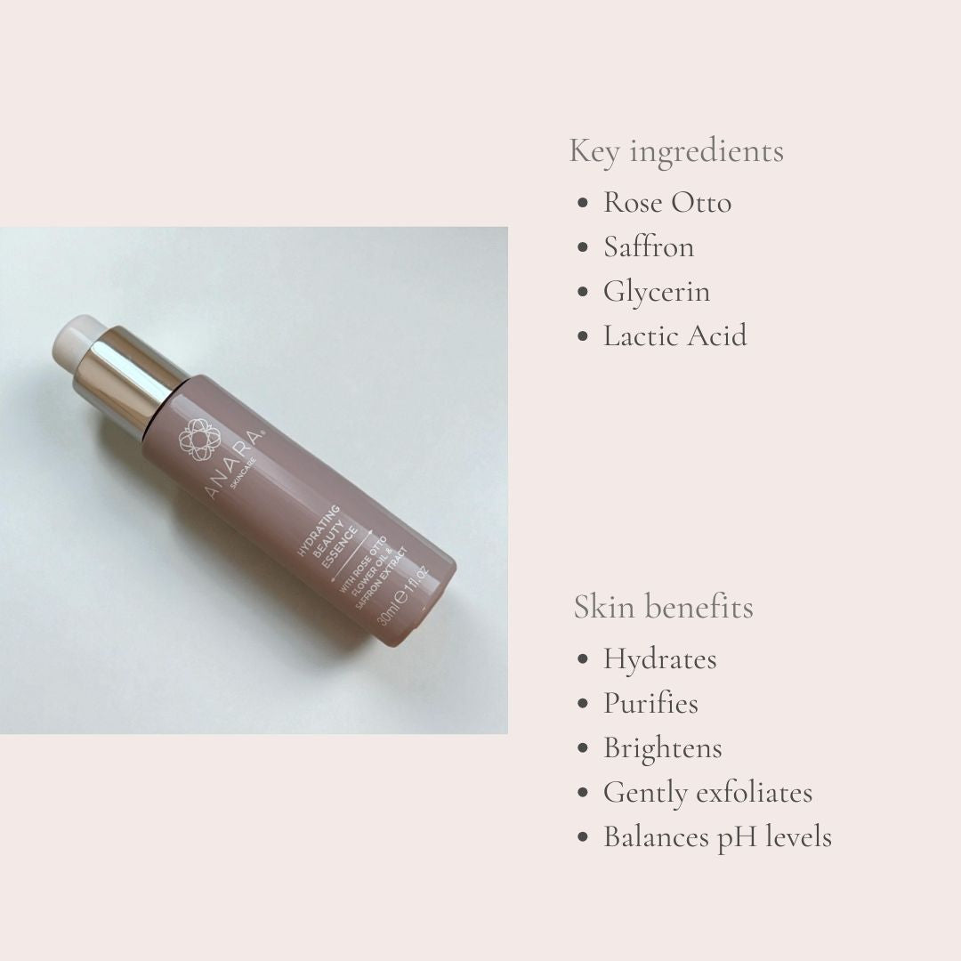 
                  
                    Anara Skincare Hydrating Beauty Essence with ingredients and benefits
                  
                