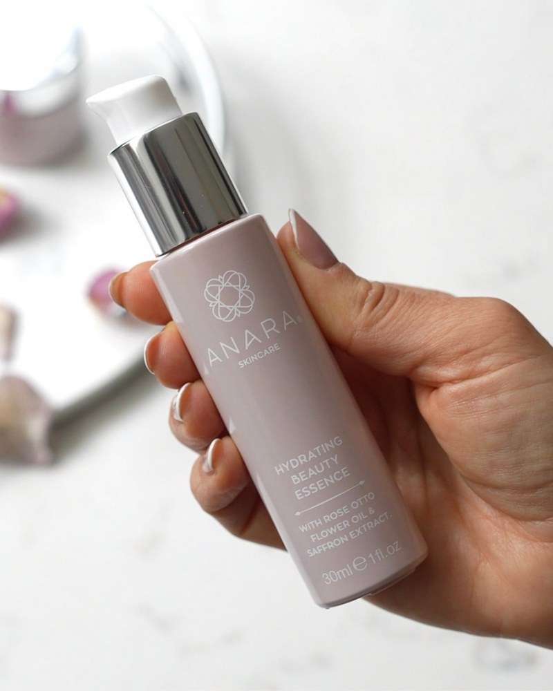 Anara Skincare Hydrating Beauty Essence in hand