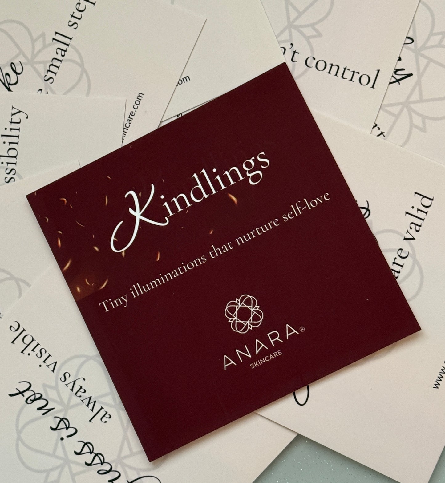 
                  
                    Anara Kindlings scattered on a table
                  
                