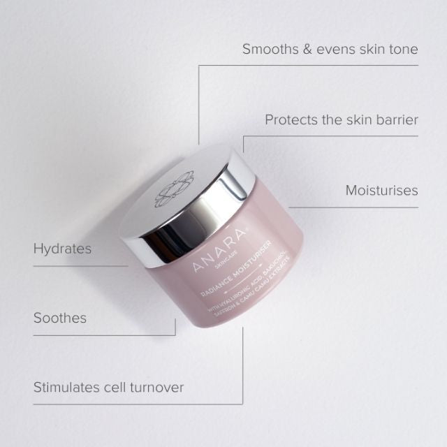 
                  
                    Anara Skincare Radiance Moisturiser with skin benefits
                  
                