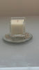Lighting the Anara Natural Aromatherapy Cube Candle and showing the Eratini candle plate